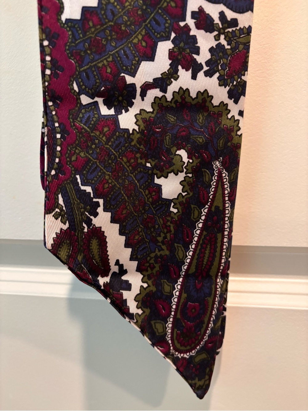 Paisley Print Scarf with Rich Jewel Tones